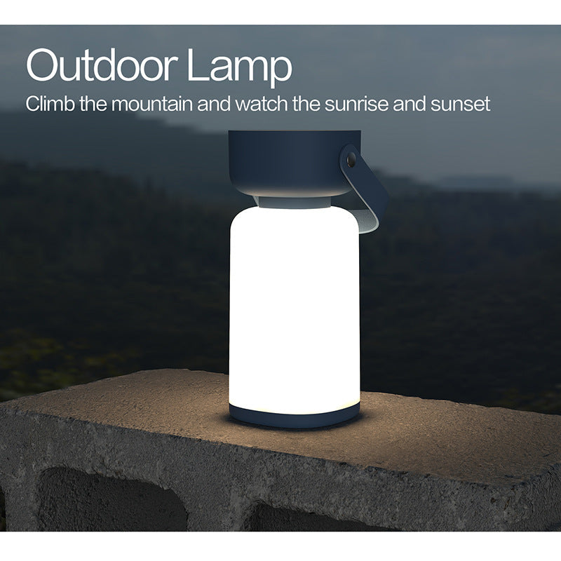 Portable LED Outdoor Camping Lantern - USB Rechargeable, 1200mAh Battery, Emergency Light(blue)