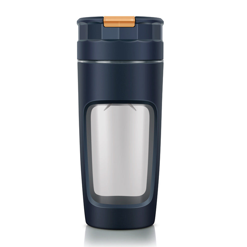 Large 600ML Portable Blender - USB-C Rechargeable Smoothie Maker with 4 Stainless Steel Blades(blue)