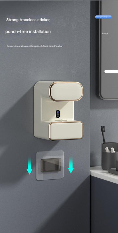 Automatic Toothpaste Dispenser with UVC Toothbrush Sterilizer & Holder - Wall Mounted, Rechargeable(green)