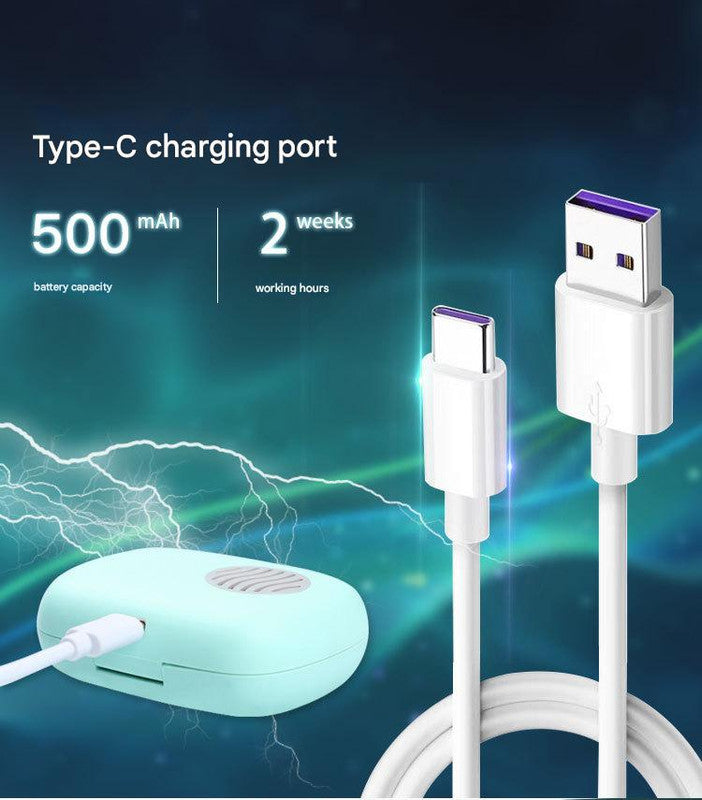 Portable UVC Toothbrush Sterilizer Case with Drying Fan - USB-C Rechargeable, 5-Minute Fast Disinfection(green)