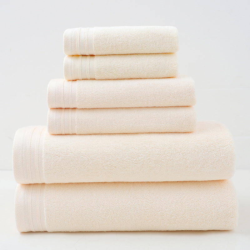 Luxury Combed Cotton Towel Collection - Highly Absorbent, Soft & Durable for Bath, Hand, and Face(Beige)