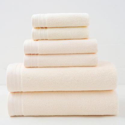 Luxury Combed Cotton Towel Collection - Highly Absorbent, Soft & Durable for Bath, Hand, and Face(Beige)