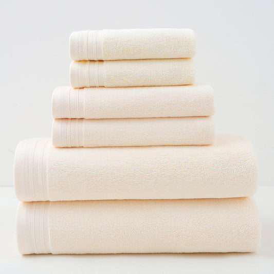Luxury Combed Cotton Towel Collection - Highly Absorbent, Soft & Durable for Bath, Hand, and Face(Beige)