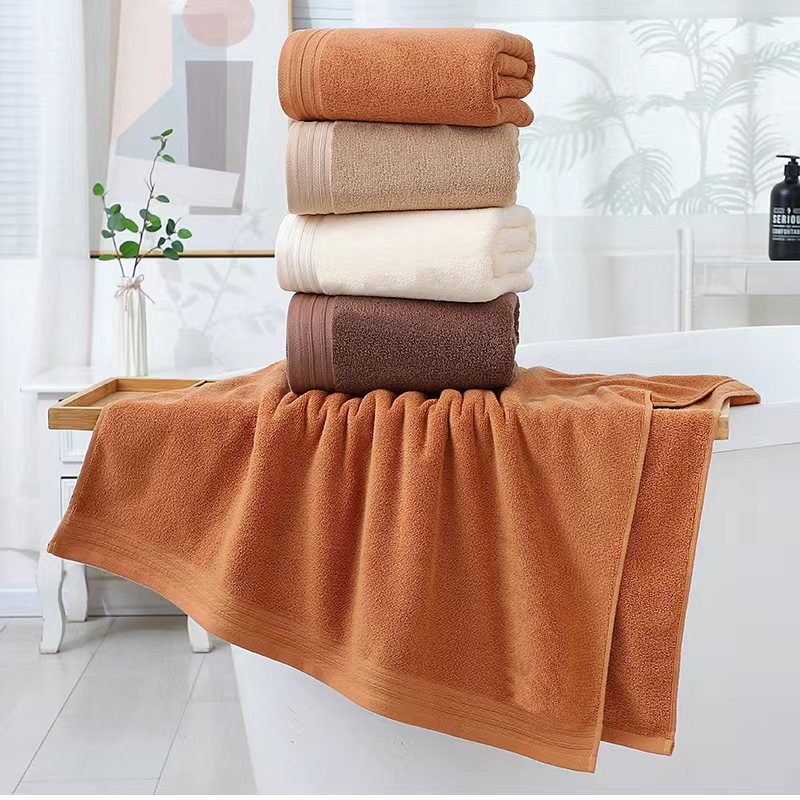Luxury Combed Cotton Towel Collection - Highly Absorbent, Soft & Durable for Bath, Hand, and Face(Beige)