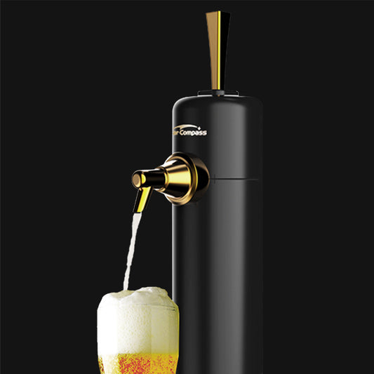 Ultrasonic Beer Foam Creator & Dispenser - Portable Tap for Canned & Bottled Beer with Cooling System(black)