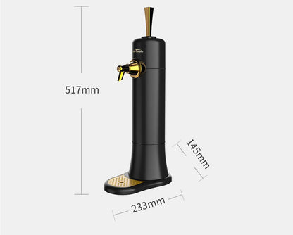 Ultrasonic Beer Foam Creator & Dispenser - Portable Tap for Canned & Bottled Beer with Cooling System(black)