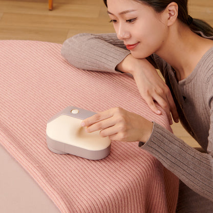 Rechargeable Electric Fabric Shaver - Powerful Lint Remover with Dual-Ring Blades & Ergonomic Design(black and white)