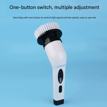 9-in-1 Multifunctional Cordless Electric Spin Scrubber with Adjustable Extension Handle(white)