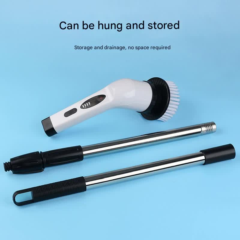 9-in-1 Multifunctional Cordless Electric Spin Scrubber with Adjustable Extension Handle(white)