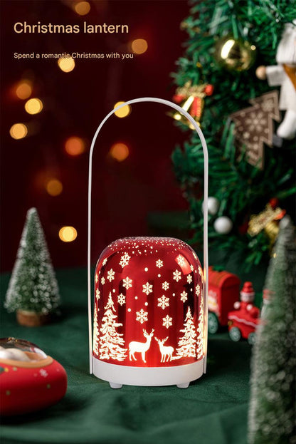 Portable Christmas LED Lantern - Dimmable, 3 Color Temps, 5200mAh Battery & Memory Function(Gold)