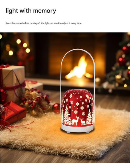 Portable Christmas LED Lantern - Dimmable, 3 Color Temps, 5200mAh Battery & Memory Function(Gold)