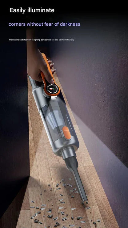 Multi-Function Cordless Handheld Vacuum Cleaner & Blower - Powerful Brushless Motor with Digital Display(Black and gray)