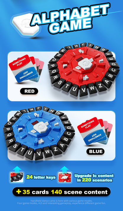 2pc Electronic Alphabet Categories Game - Fast-Paced Word Challenge for Family Fun(blue)