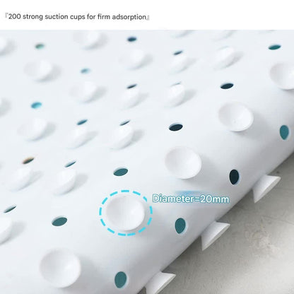 Non-Slip PVC Bath & Shower Mat with Suction Cups and Drainage Holes - Cartoon Ocean Theme(Black Whale)
