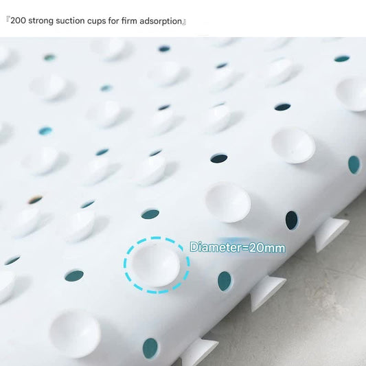 Non-Slip PVC Bath & Shower Mat with Suction Cups and Drainage Holes - Cartoon Ocean Theme(Submarine)