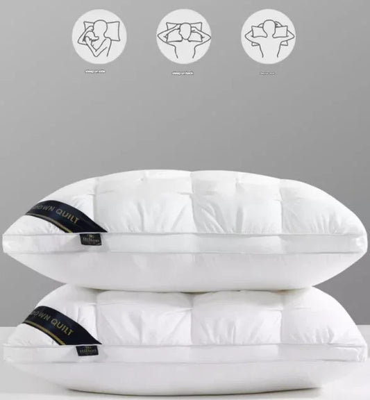 White Luxury Adjustable Bed Pillow Set (2-Pack) - Hotel Quality Down Alternative for Ultimate Neck Support & Comfort - Mekamart Australia