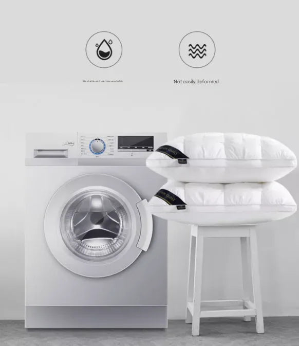 White Luxury Adjustable Bed Pillow Set (2-Pack) - Hotel Quality Down Alternative for Ultimate Neck Support & Comfort - Mekamart Australia