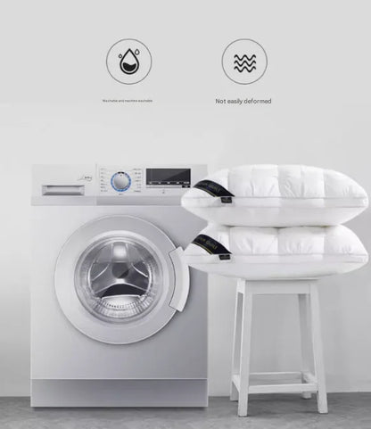 White Luxury Adjustable Bed Pillow Set (2-Pack) - Hotel Quality Down Alternative for Ultimate Neck Support & Comfort - Mekamart Australia