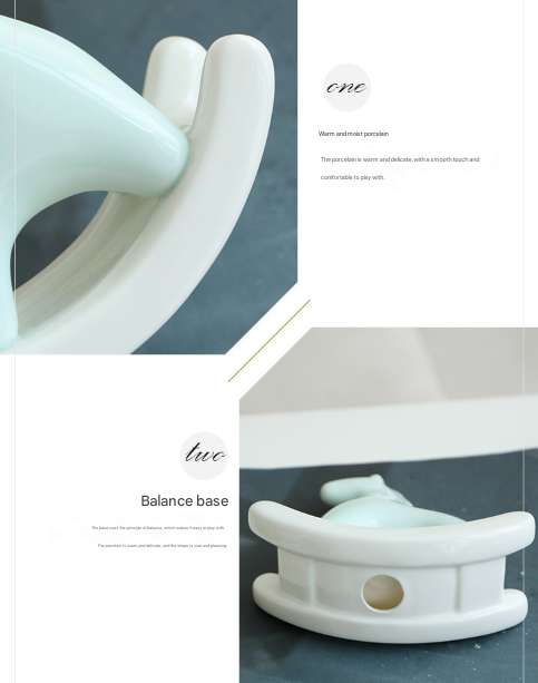 Green Modern Ceramic Rocking Horse Ornament - Cute Porcelain Figurine for Desk & Shelf Decor