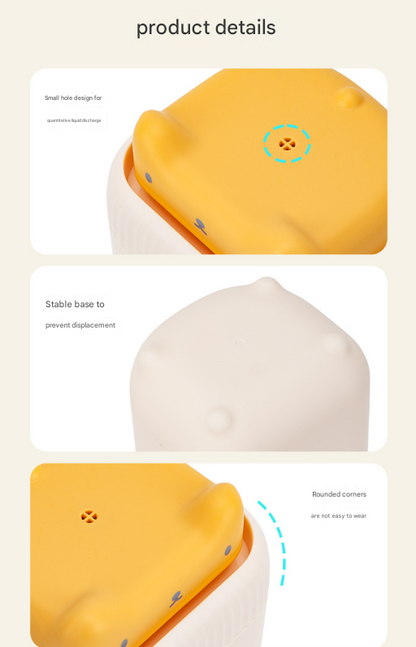 2 Pcs Green Cute Cat Press-to-Dispense Soap Pump & Sponge Caddy for Kitchen Sink