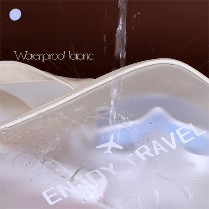 Beige Waterproof Wet Dry Separation Travel Bag - Gym, Beach, Swim, Sports Tote with Shoe Compartment(Filming props are not included)