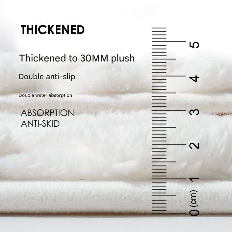 Luxury Plush Memory Foam Bath Mat with Foot Drying Panel - Super Absorbent & Non-Slip Bathroom Rug(Coral beige)