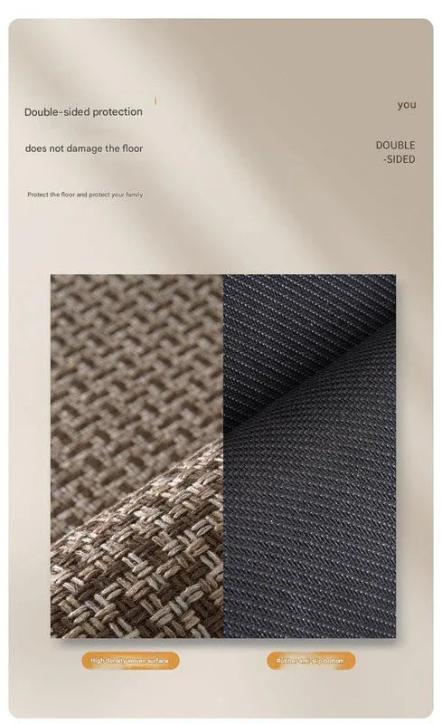 Absorbent & Dirt-Resistant Woven Kitchen Mat - Non-Slip Runner Rug for Home(Interlocking Brown) - Mekamart Australia