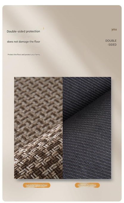 Absorbent & Dirt-Resistant Woven Kitchen Mat - Non-Slip Runner Rug for Home(Interlocking Black)