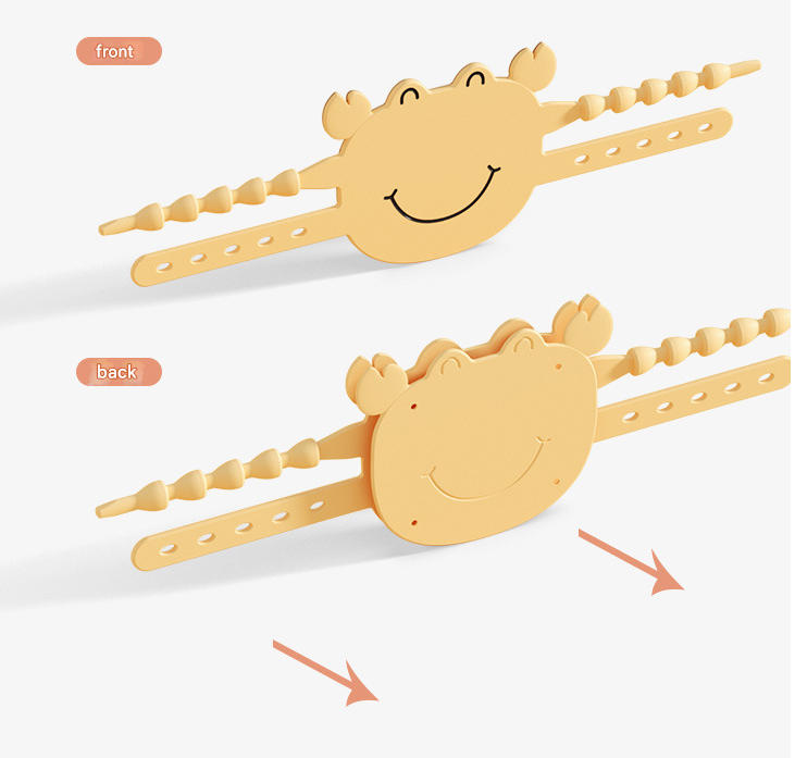 Yellow (6-Pack) Cute Crab Door Slam Stopper Set- Silicone Anti-Pinch & Quiet Latch Guard