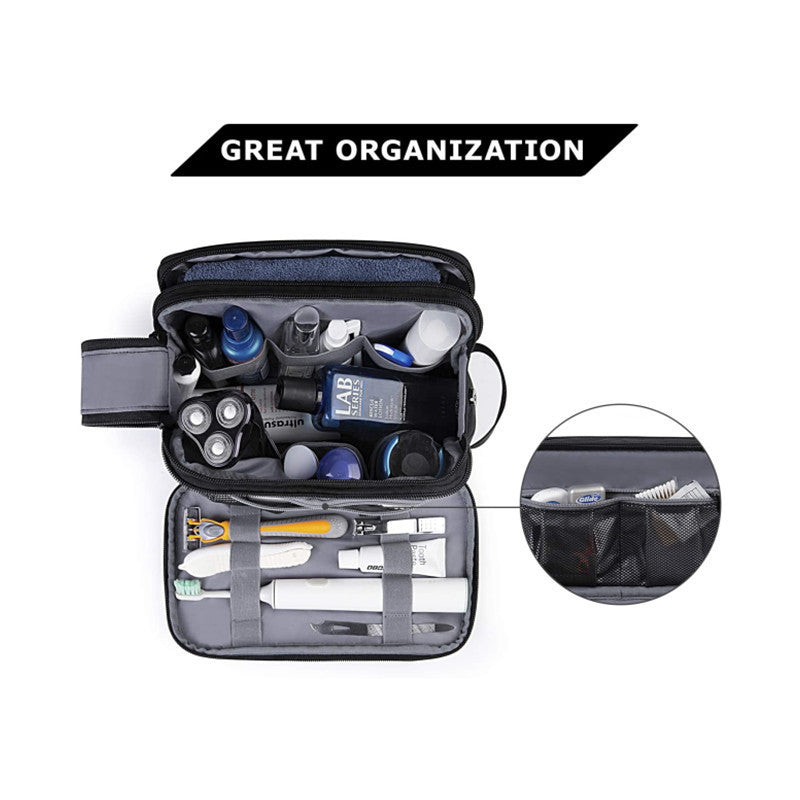 Pink Large Capacity Travel Toiletry Bag - Splash-Proof Organizer for Men's Business Trips & Swimming (24x11.7x16 cm)