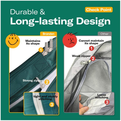 M Black Durable & Expandable Travel Packing Cube - Tear-Resistant & Water-Repellent Clothing Organizer with Double Zippers