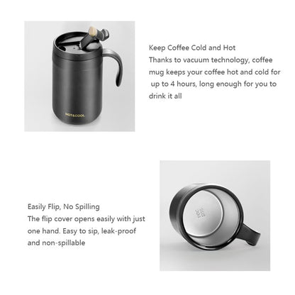 White Portable Pour Over Coffee Maker Set Stainless Steel Insulated Travel Mug with Collapsible Reusable Dripper Filter for Camping Office and Home