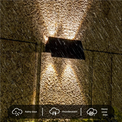 Solar Powered Up and Down Wall Light(yellow light)