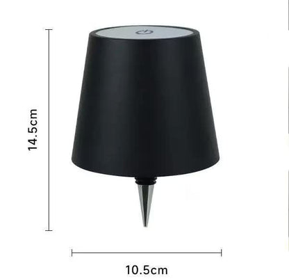 Black Cordless Tri-Color Wine Bottle LED Lamp