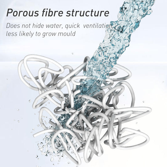 Grey Checkered Design Loofah Texture Shower Mat (40x60cm) - Non-Slip PVC Bathroom Floor Mat, Quick-Draining, Anti-Mould & Massage Pad