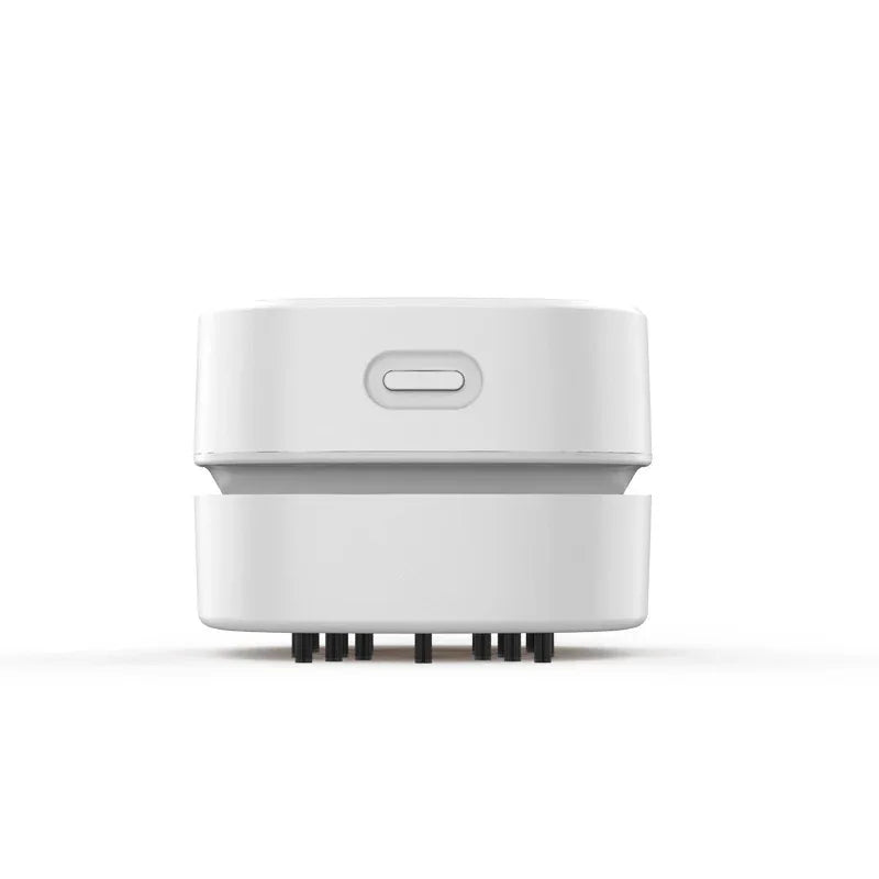 White Portable Handheld Cordless Mini Desktop Vacuum Cleaner - Powerful 10KPA Suction,  Efficient Dust & Debris Collection for Home, Office, and Student Use