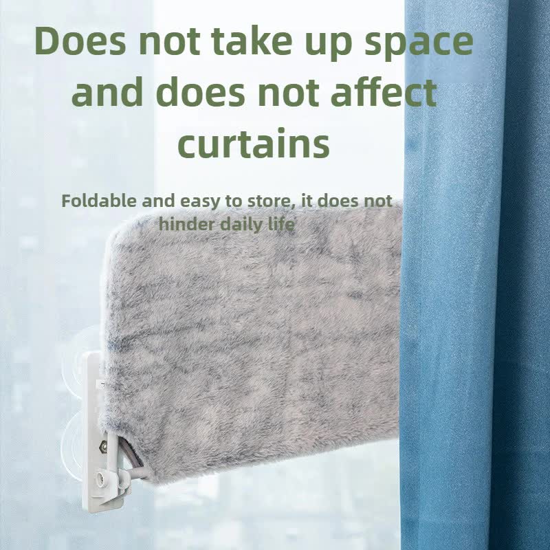 Foldable Window Beige Breathable Mesh Cat Perch(52 x 30 cm) - Cat Hammock with 85mm Strong Dual Suction Cups for Indoor Cats