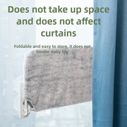 Foldable Window Grey Breathable Mesh Cat Perch(52 x 30 cm) - Cat Hammock with 85mm Strong Dual Suction Cups for Indoor Cats