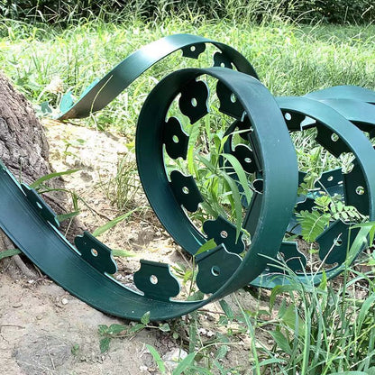 Black L-Shape PE Landscape Edging Roll Kit (10CM Height x 10M Long) - Anti-Root Lawn & Garden Divider with 30 Ground Stakes