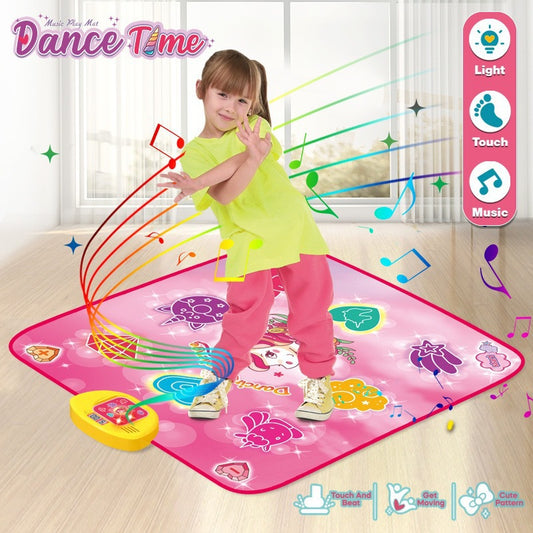2-Pack Kids Multifunctional Electronic Dance Mat - Undersea World & Space Theme Play Mat with Sound Recognition for Early Education and Physical Exercise
