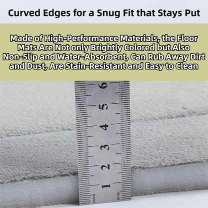 Khaki Ultra-Absorbent Non-Slip Thickened Bath Mat(1.8x40x60CM) - Luxurious Durable Soft Floor Rug with Rubber Backing, Hand & Machine Washable Doormat for Bathroom & Entry