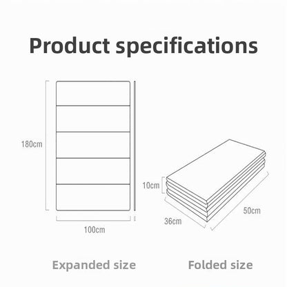 Beige Large Foldable Baby Play Mat - Thick, Waterproof & Reversible XPE Foam Mat for Tummy Time & Crawling