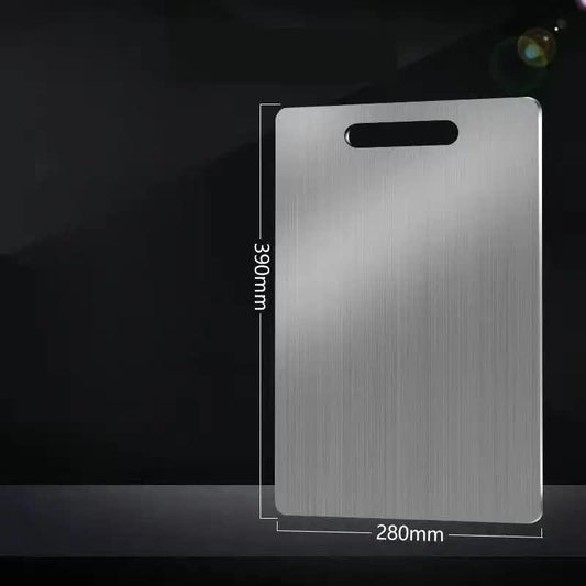 Dual-Sided Stainless Steel Chopping Board - Hygienic & Durable Kitchen Cutting Board for Meat, Veggies & More(28*39cm)