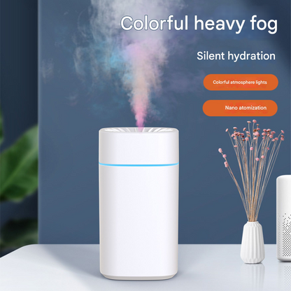 Blue 2-in-1 Ultrasonic Air Humidifier with 7-Color LED Night Light - Quiet Desktop Mini Humidifier for Home, Office, Bedroom