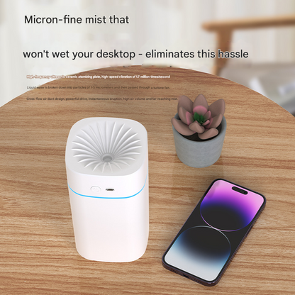 Blue 2-in-1 Ultrasonic Air Humidifier with 7-Color LED Night Light - Quiet Desktop Mini Humidifier for Home, Office, Bedroom