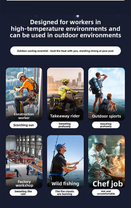 Waist Clip Fan 6000mAh Rechargeable Portable Personal Fan with Dual Outlet 13500RPM High Speed Airflow for Outdoor Work Gray