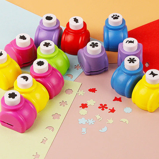 10 Pack Mini Paper Craft Punch Set DIY Scrapbooking Hole Puncher Shapes for Kids Art & Card Making - Mekamart Australia