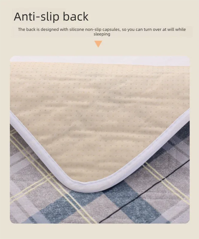 Washable Incontinence Bed Pad 150x200cm Reusable Waterproof Mattress Protector with Non-Slip Backing 4-Layer Absorbent Underpad for Elderly and Adults Smoky gray - Mekamart Australia