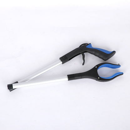 Blue and Black Handle Foldable Grabber Reacher Tool - 83cm Aluminium Litter Picker with Magnetic Tip - Lightweight Mobility Aid for Garden & Home Rubbish Cleanup