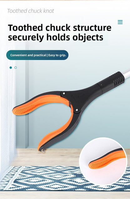 Purple and Black Handle Foldable Grabber Reacher Tool - 83cm Aluminium Litter Picker with Magnetic Tip - Lightweight Mobility Aid for Garden & Home Rubbish Cleanup